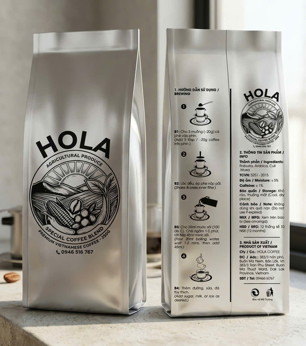 HOLA Coffee - Premium Vietnamese Coffee (250g)